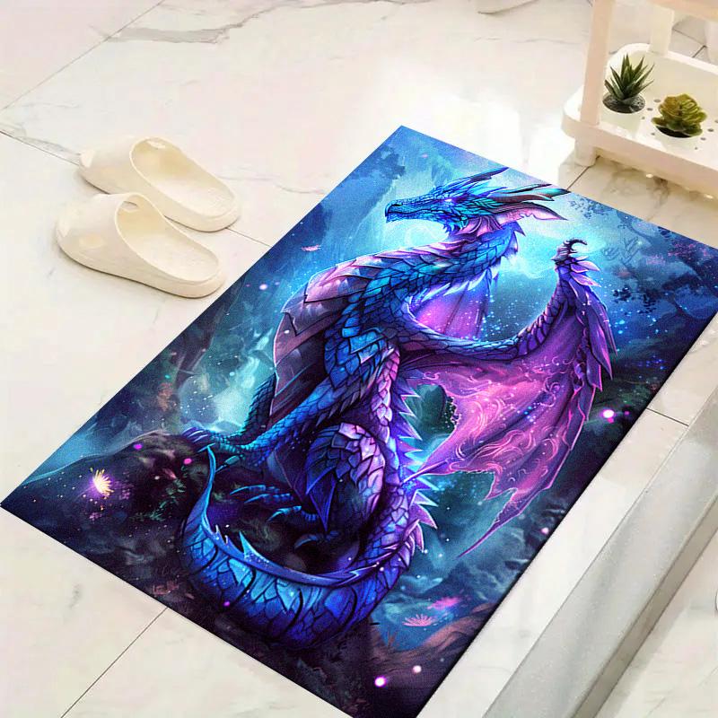 Vintage Dragon Carpet Rug for Living Room Bedroom Home Sofa Decoration,Kids play Non-slip Floor Mat