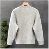American Retro Knitted Sweater Men's Loose Spring and Autumn High-Grade Round Neck New Warm Solid Color Bottoming Shirt Men
