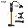 Giyo 120psi Bicycle Pump Portable Mini Bike Hand Pump Hidden Hose Design Twin Head Tire Inflator with Gauge Bicycle Accessories