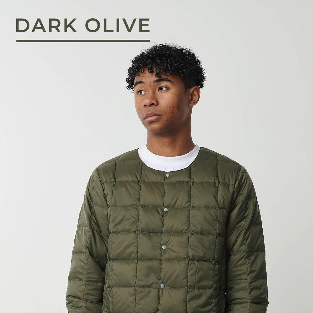 Crew Neck Button Inner Down Jacket Men's (TAION-104)