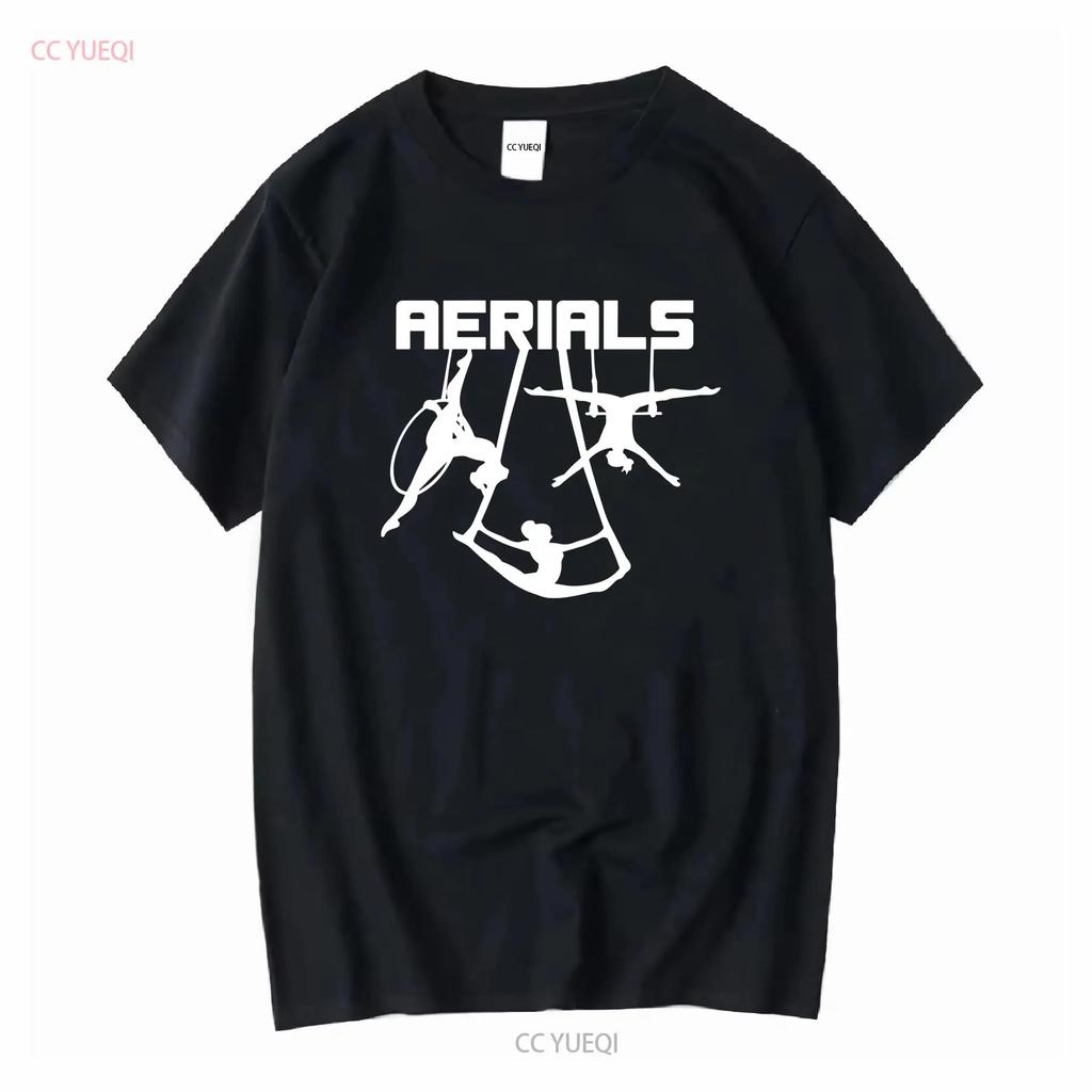 Aerials Aerialist Circus Arts Yoga T Shirt Lyra Silks and Trapeze long or short sleeves vintage Washed Breathable