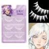 3Pairs Cross Strip White Eyelashes for Cosplay Makeup Natural Looking Long Lashes