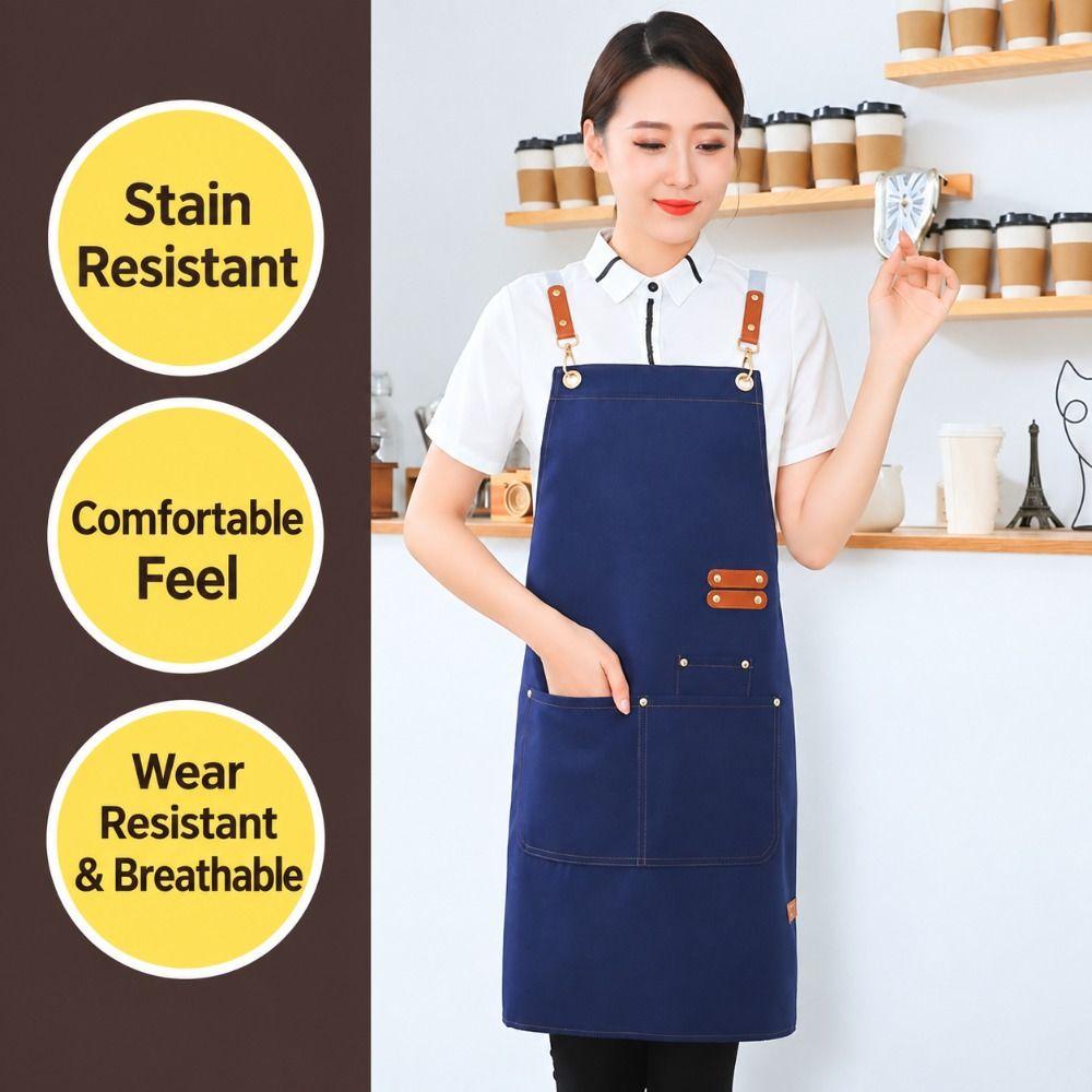 Water Resistant Work Apron Adjustable Straps Restaurant Apron Gifts Cooking Apron Restaurant Work
