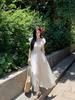 Elegant French Ruffle One-Shoulder Summer Dress 2026 - Women's Beautiful Niche Long Design