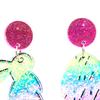 Easter Acrylic Bunny Earrings for Women Glittery and Colorful Rabbit Dangle Earrings Festive Holiday Jewelry for Easter Celebrations