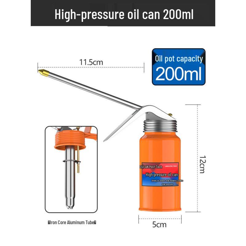 Hochdruck-Ölsprühdose mit langer Düse - Manuelle Getriebeschmierung für den Hausgebrauch & Industriellen Einsatz