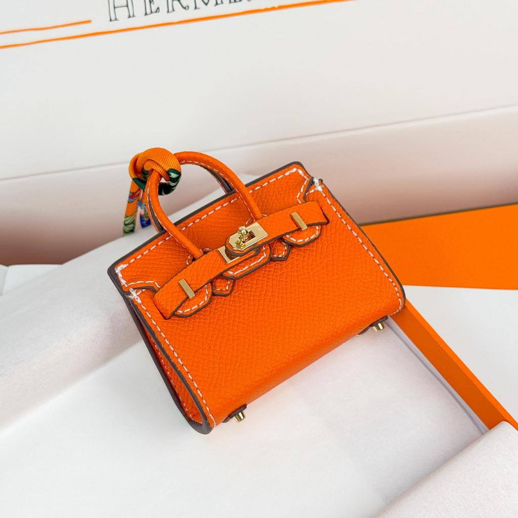 Chic Mini Bag Charm - Cute Earphone Pouch & Coin Purse with Car Keychain Decoration.