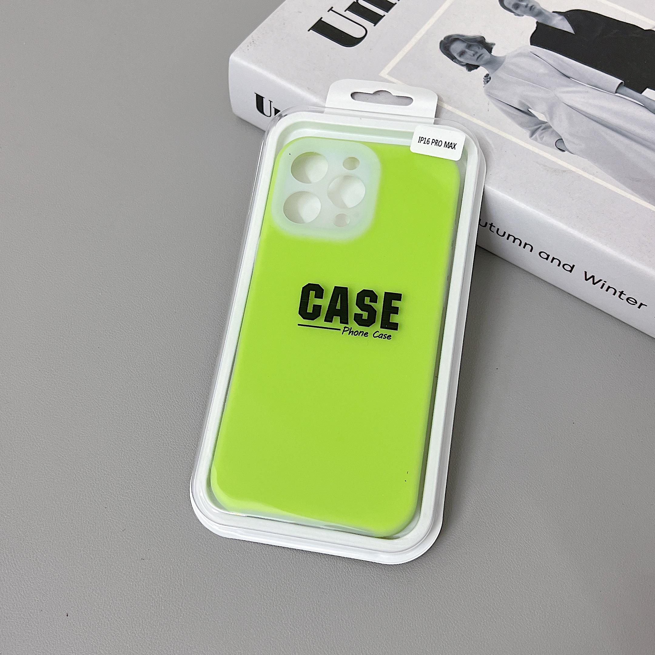 

Оригинальный флуоресцентный чехол из жидкого силикона для iPhone 16 Plus 14 13 12 11 15 Pro Max с защитой объектива камеры For iPhone 16