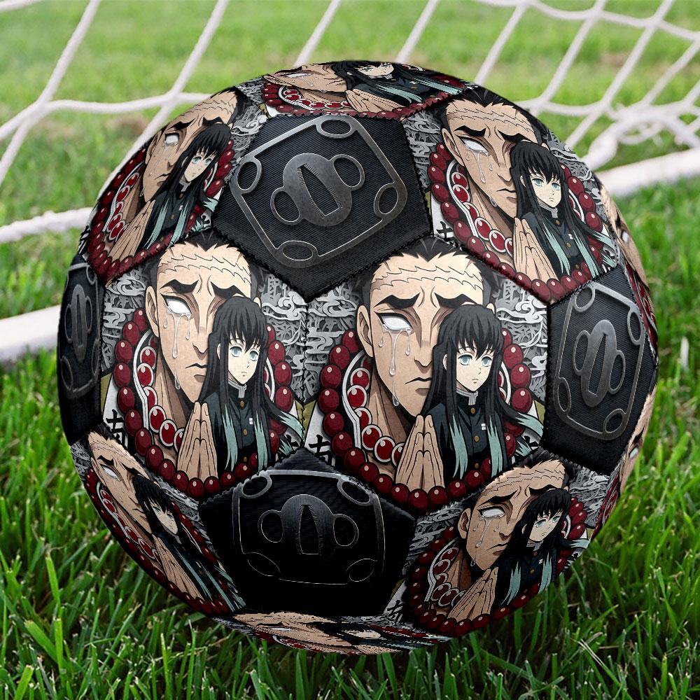 1pc Demon Slayer Kimetsu No Yaiba Soccer Ball Size 5 Indoor Soccer Ball Fashion Colorful Backyard Game - Great For Sports Fans Gift HE38