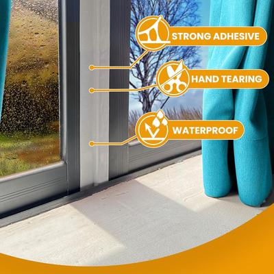 Window Weather Sealing Tape Window Isolation Tape for Winter Block Draft Cold Air Dust Rain Seal Gap No Residue Home