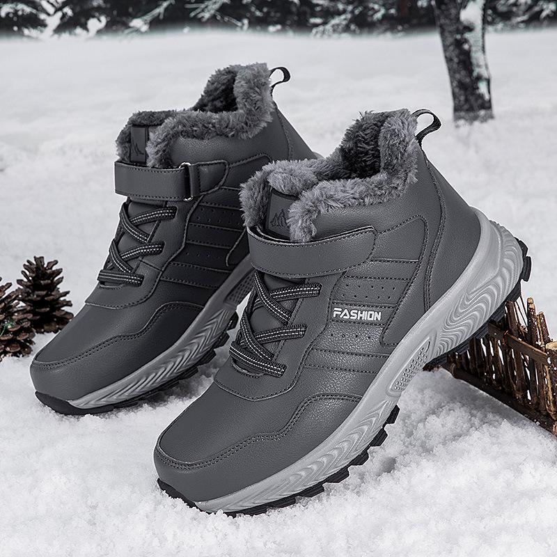Winter new high-top medium sports shoes velvet warm walking shoes warm shoes heated cotton shoes snow boots