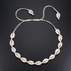 Collana Girocollo Trendy Fatta a Mano con Conchiglie per Donna - Catena Clavicolare Intrecciata Regolabile con Ciondolo