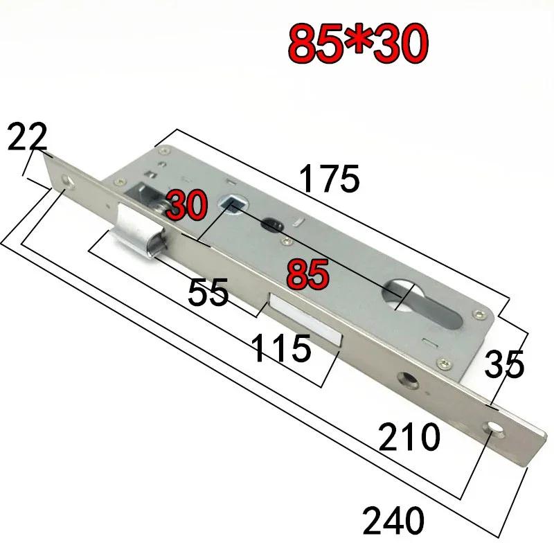 Door Lock Stainless Steel Hardware Accessories Lock Body 8520/25/30/35 Balcony Lock Body Lockcase Fittings
