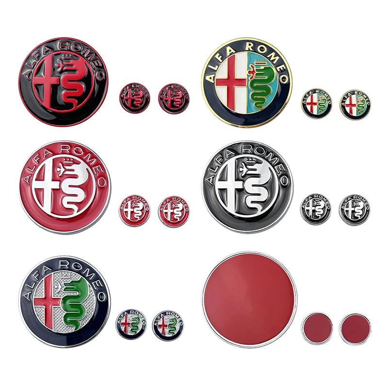 3pcs Alloy Car Styling Center Console Knob Patch Gear Panel Stickers for Alfa Romeo Giulia 159 147 156 Stelvio Giulietta Mito