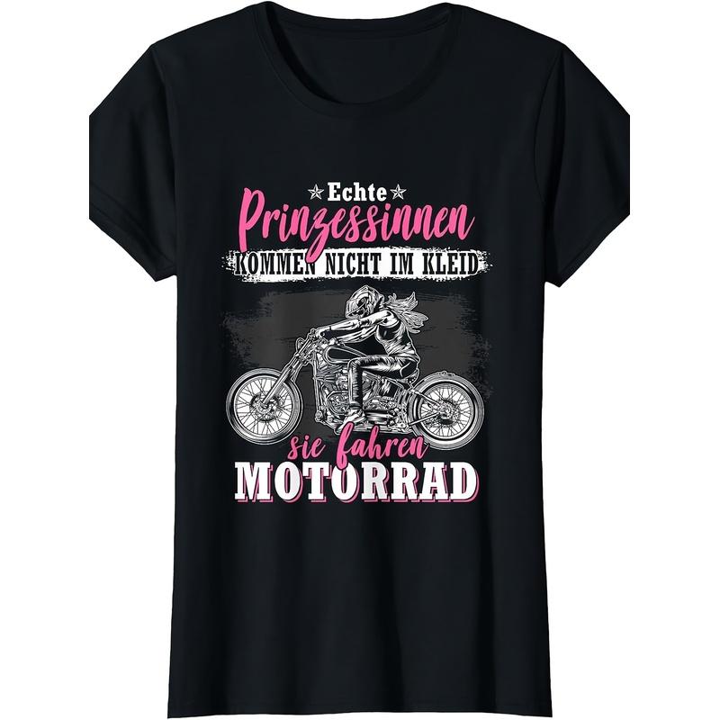 Women'S Biker Motorcycle Biker T-Shirt T-Shirt Versatile Perfect for Home|Outdoor|Work|Gifting (Mother'S Day|Valentine'S Day|Birthdays) S To 3XL