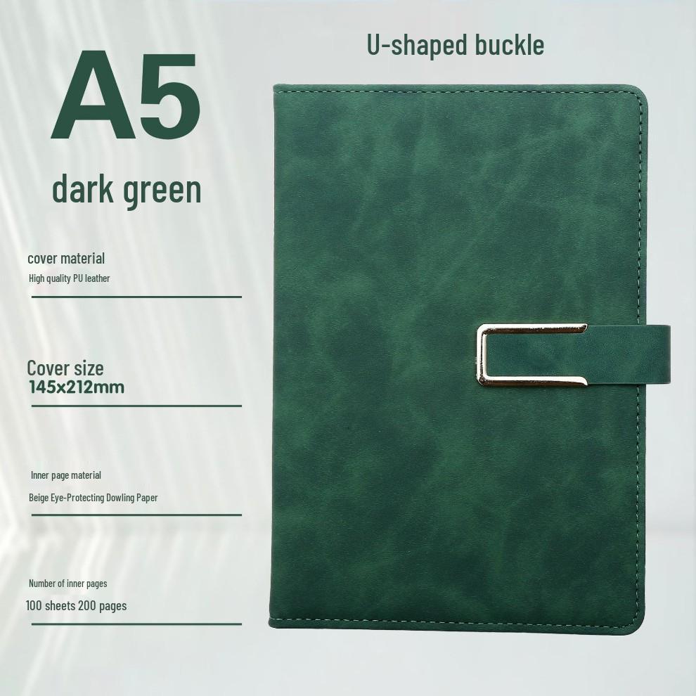 Custom Logo A5 Faux Leather Notebook Gift Set: Business Diary & Meeting Planner