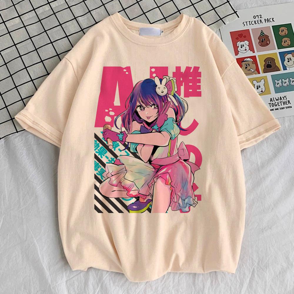 Oshi No Ko tshirt girl Comfortable Pop Culture Vintage Colorful 80s Digital t shirt aesthetic Pop Culture Vintage 2000s