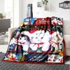 Festive Feline Friends Throw Personalized Blanket Personalized Name Soft Cozy Throw For Sofa Couch Office Bed Picnics Four Seasons Multipurpose