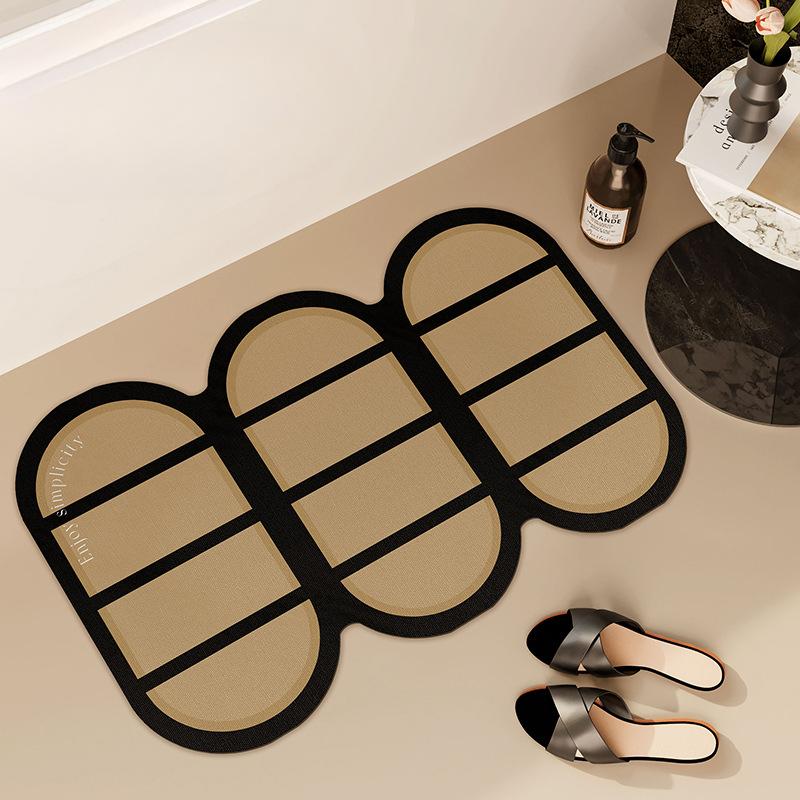 Simple and Minimalist Floor Mat Bathroom Soft Diatom Mud Water-absorbent Wear-resistant Anti-slip Door Mat Bathroom Toilet Special Pad