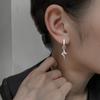 Gu Maoning, Frosted Planet Flash Diamond Earrings Removable Multi-Wear Earrings Women'S Three-Dimensional Star Cross Ear Buckle