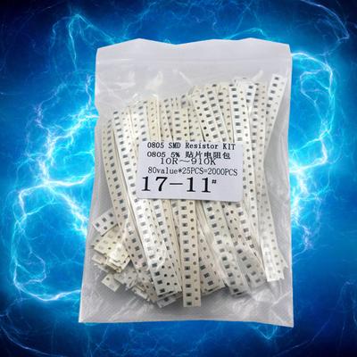 2000Pcs 0805 80 Values SMD Resistor High Precision Quick Access Stable Resistors Assortment Kit for Radio