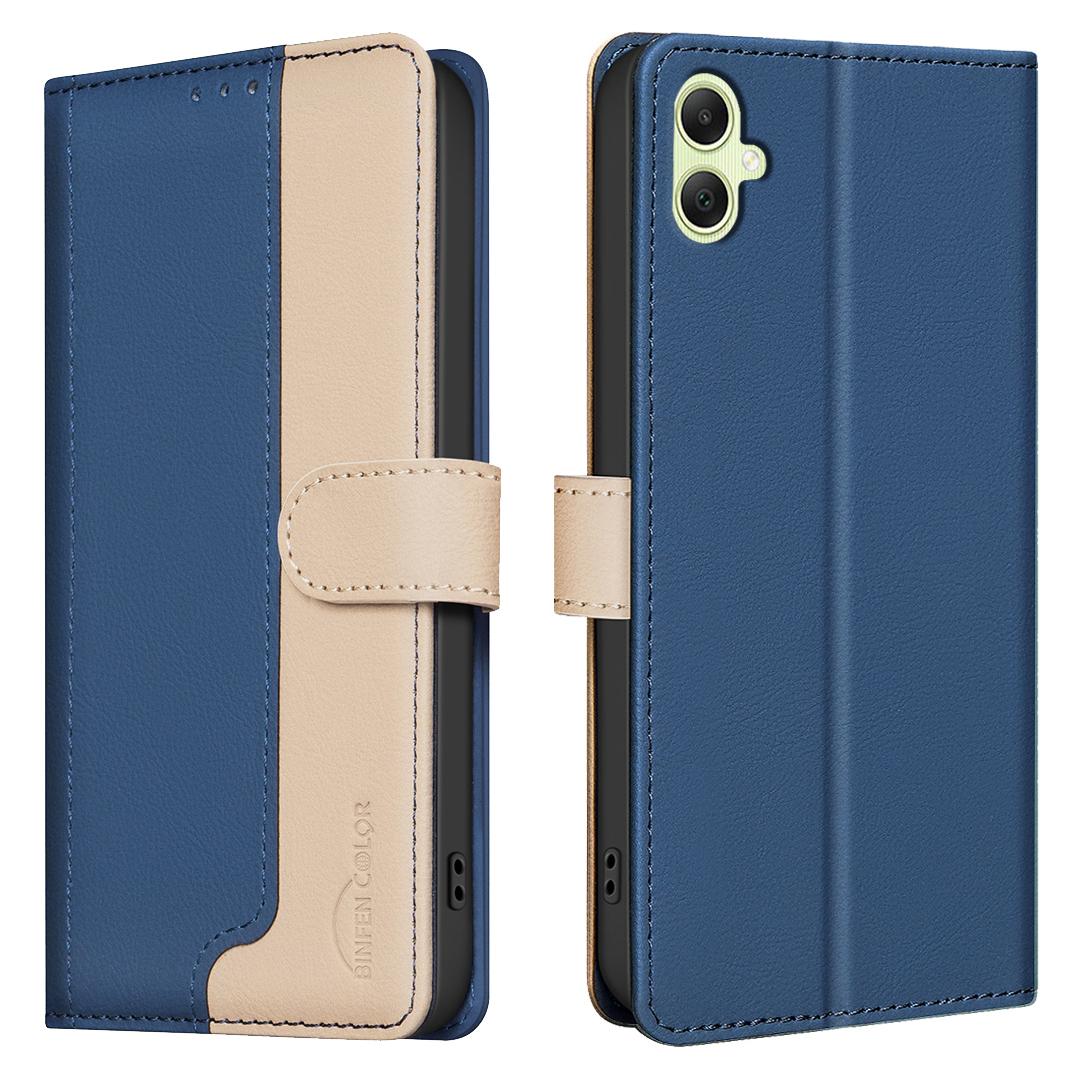 

BINFEN COLOR BF33 for Samsung Galaxy A06 4G Case Phone Leather Cover RFID Blocking Blue