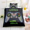 Bettwäscheset mit Cartoon-Gamepad-Aufdruck für Jungen und Teenager, weicher, bequemer Bettbezug für Schlafzimmer und Gästezimmer