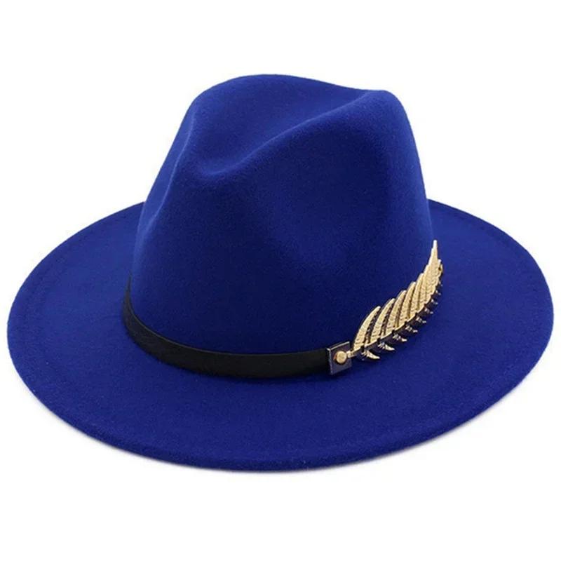 1 Pcs New Fashion Unisex Men Women Hat Woolen Wide Brim Jazz Cap Hats Hats for Women Sombrero Cawboy Fedora