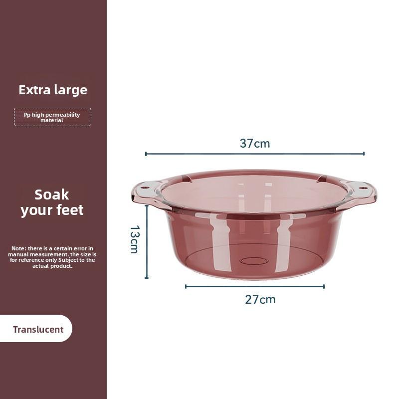 Student Dormitory Laundry Basin - Antibacterial Basin - Household Large-sized Plastic Basin - Double Ear Basin - Thick and Durable