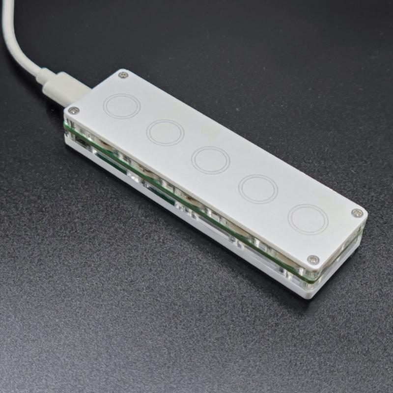 5-Key Mini Keyboard Programmable Macro Keyboard Touchable Multimedia Control Mechanical Keyboard Easy QWASD