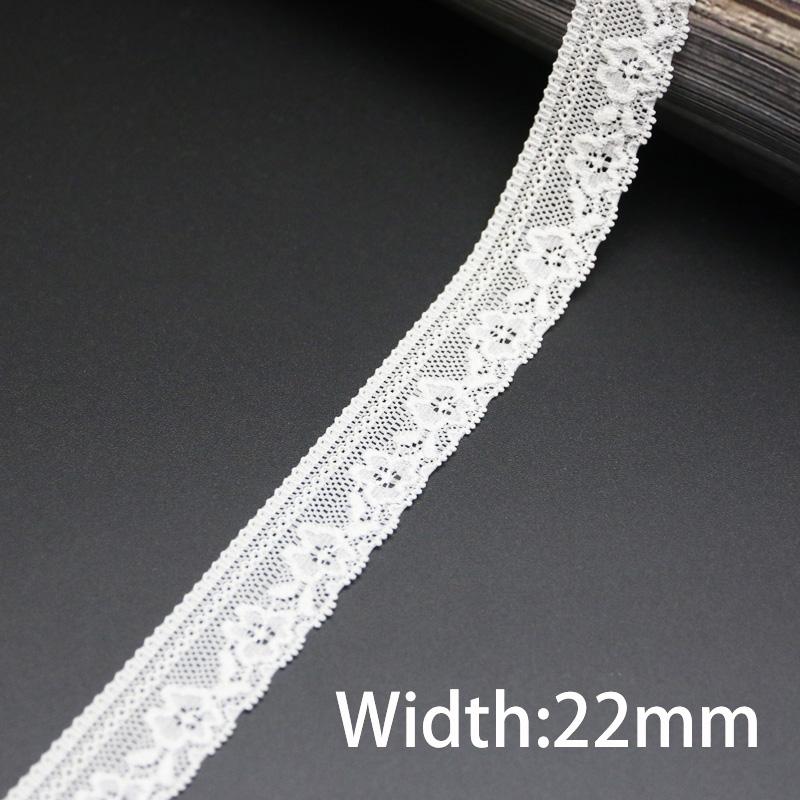 (5 Meters/lot) White Elastic Lace Fabric Underwear Stretch Laces Trim DIY Crafts Sewing
