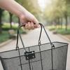 Mesh Bike Basket with Handle Open Top Metal Mounting Hardware Tapered for