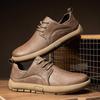 Men's 2025 Winter Retro Leather Casual Sports Shoes - Non-slip, Soft Sole, British Style Work Footwear
