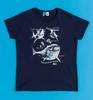 Men's Women's Disney Pixar Finding Nemo Fish Chart Navy Fitted T-Shirt