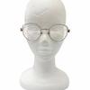Great Megane and Me Glasses NORAH Silver Titanium Mens ME014 Used