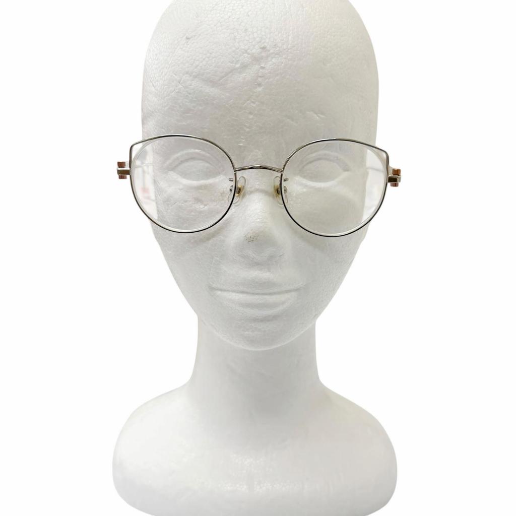 Great Megane and Me Glasses NORAH Silver Titanium Mens ME014 Used
