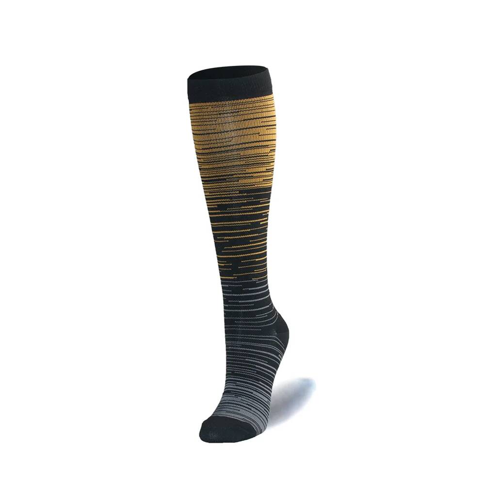 Compression Stockings Men Women Running Stripes Dots Love Claws Stars Sport Flight Nylon Varicose Veins Knee Long Socks