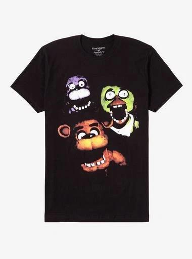 Five Nights At Freddy s Heads Characters T-Shirt New L