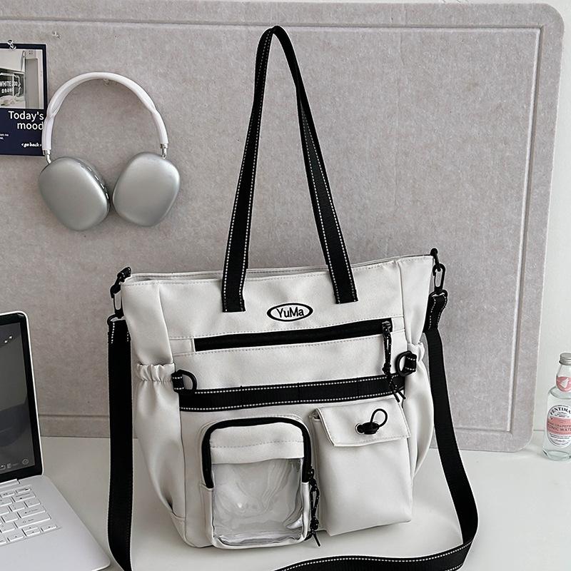 Tutorial Bag Tutorial Bag Girls Elementary School Students Junior High School Students Tote Bag Canvas One-shoulder Crossbody Bag