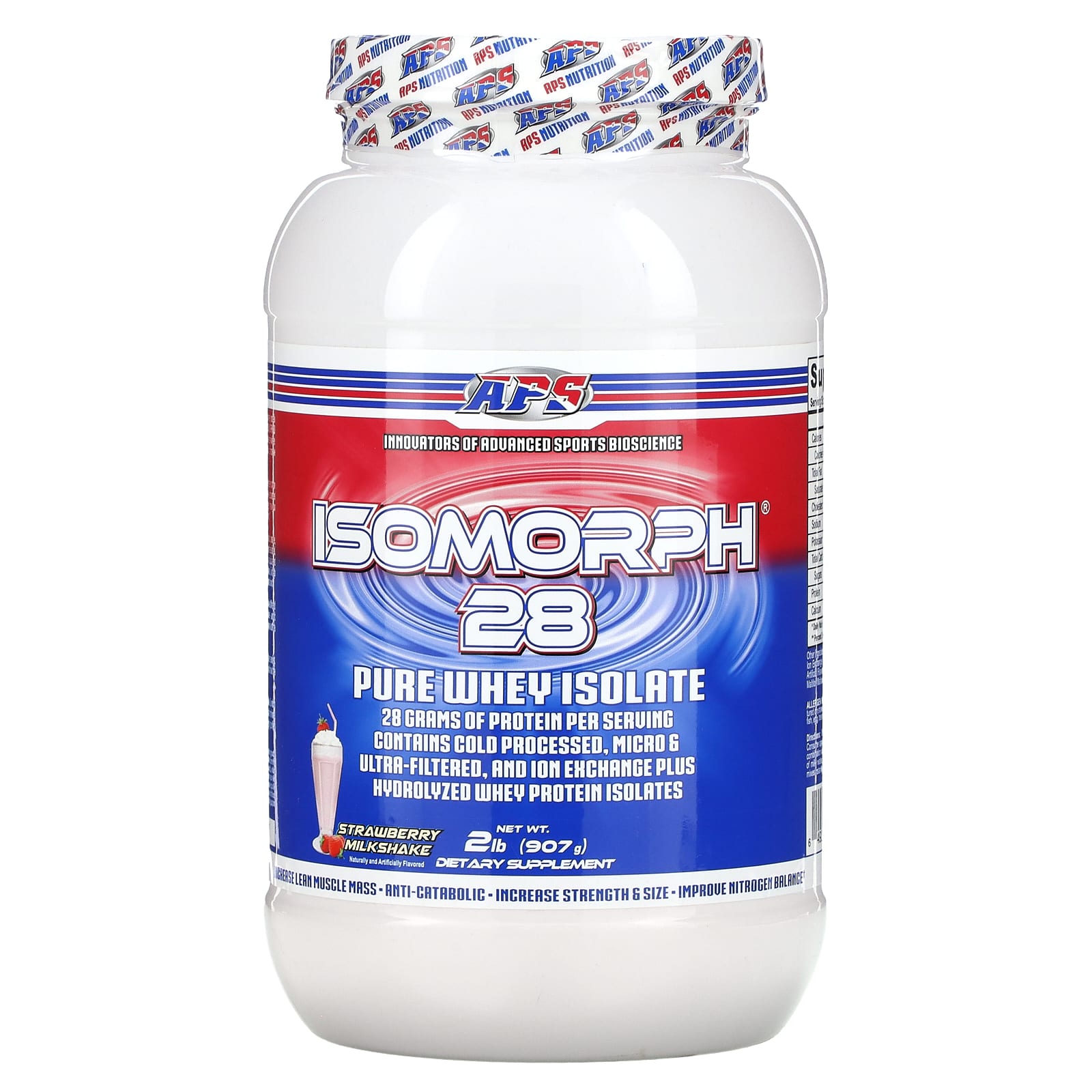

APS, Isomorph 28, Pure Whey Isolate, Strawberry Milkshake, 2 lb (907 g)