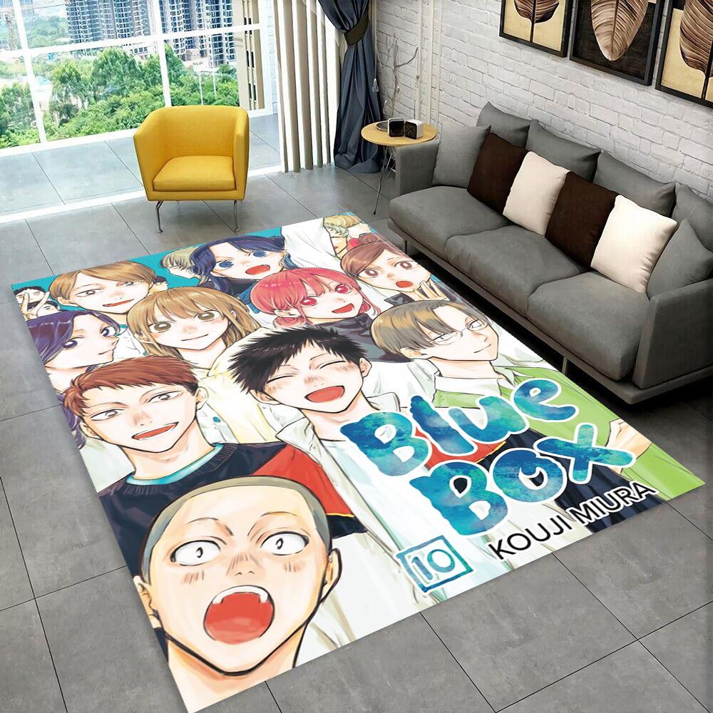 3D Cartoon Blue Box Ao No Hako Love Anime Hina Carpet Rug for Home Living Room Bedroom Sofa Doormat Decor,kid Non-slip Floor Mat