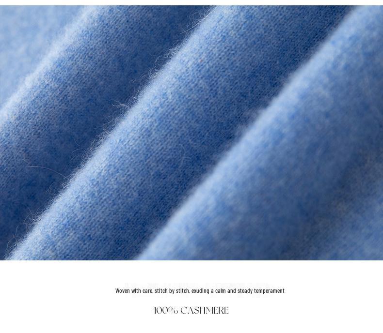 Men's Classic Round Neck Cashmere Pullover: Business Casual Long Sleeve Warm Base Layer Sweater