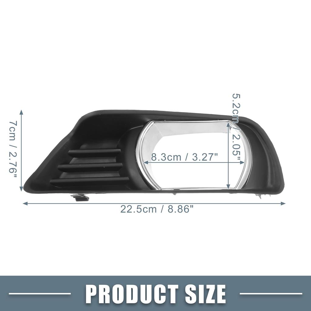 ABSOPRO Left and Right Side Fog Lamp Grille Cover Part Numbers Compatible with Toyota Camry 2007 2008 1 Pair Trim, 5212706040/5212806040, 2009, Black,