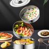 2-Tier Steam Pot 304 Stainless Steel Steaming Pot Durable Stackable Steamer  Pot-in-Pot Cooking