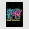 Mtv Fingerprint 80s Design Metal Sign Wall Pub Kitchen Vintage Poster Tin Sign Posters