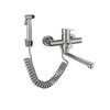 Brushed 304 Stainless Steel Wall-Mounted Kitchen Faucet