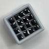 Certified 5x5 Mm 4 Pcs Natural Black Sapphire Square Cut Jewelry Making Gemstone