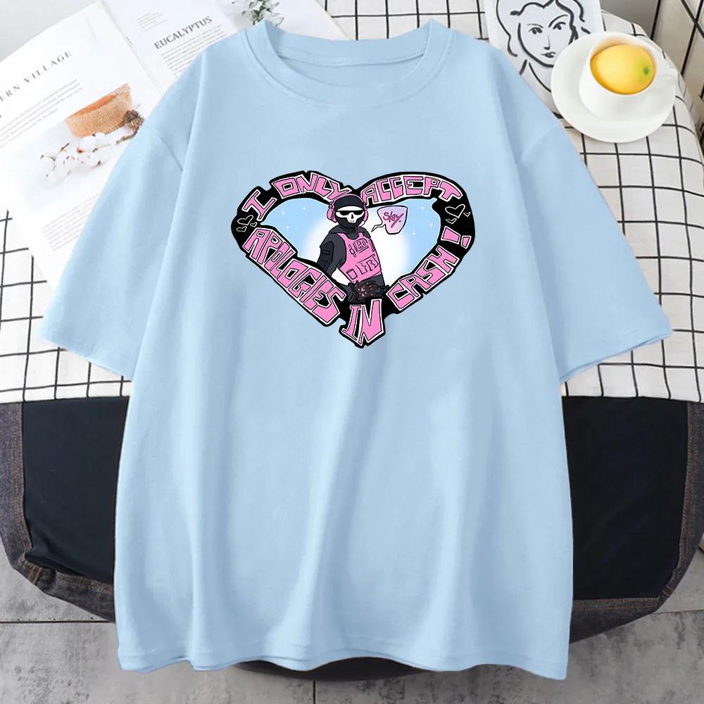 

Футболка с графическим принтом в виде сердца Футболка с игрой Call of Duty Высококачественная хлопковая удобная футболка Повседневная уличная одежда в стиле хип-хоп