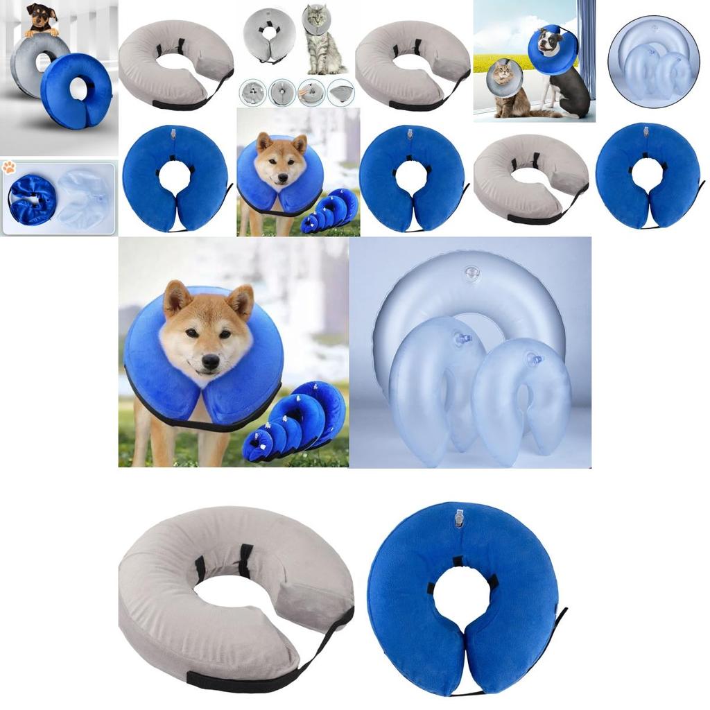 Comfortable Elizabethan Dog Collar Inflatable Protective Neck Cone For Pets In Pvc