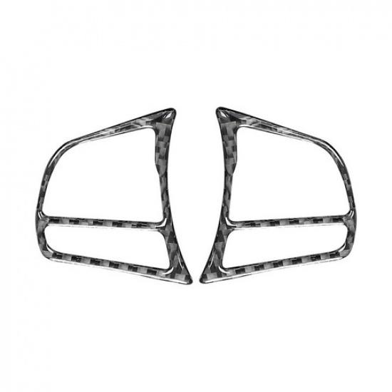 Car Interior Carbon Fiber Steering Wheel Buttons Sticker For BMW 1 2 3 4 3GT F30